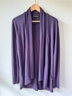 Athleta Purple Open-Front Draped Cardigan Sweater - Size S but Roomy